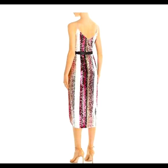 Aidan by Aidan Mattox Sequin Party Midi Wrap Ss 6 - Picture 6 of 15
